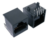 网络插座，CAT6网络插座黑色全塑(TM-52FCAT68811S)